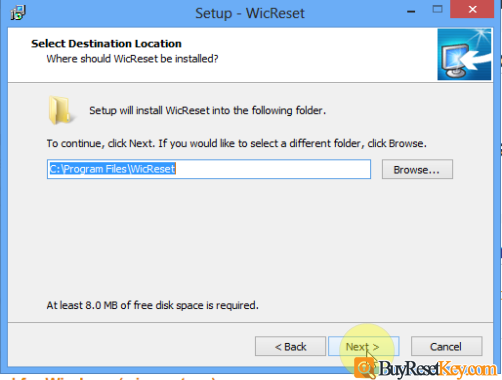 select wic reset install folder