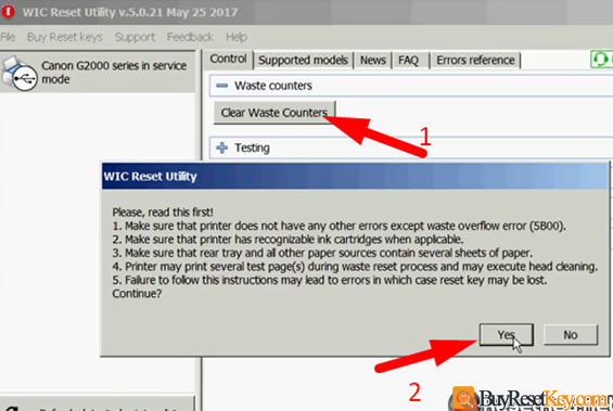 click clear waste counters