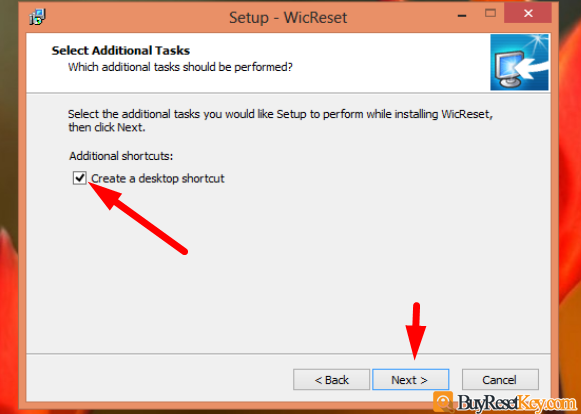 create a desktop shortcut for Epson Stylus N11 resetter